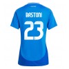 Damen Fußballbekleidung Italien Alessandro Bastoni #23 Heimtrikot EM 2024 Kurzarm